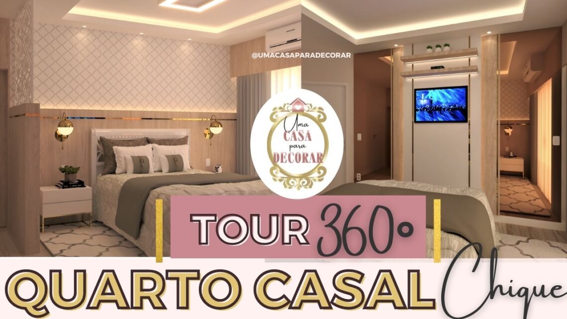 QUARTO DE CASAL planejado CHIQUE - TOUR 360 graus