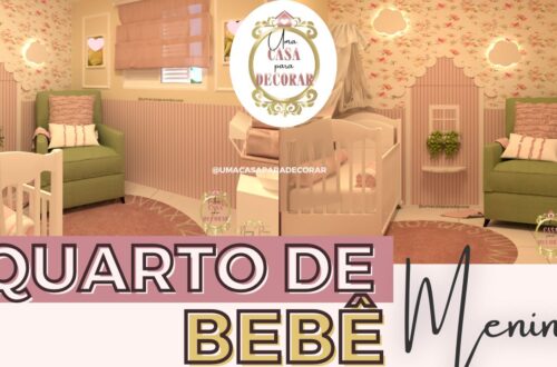 QUARTO de BEBÊ MENINA rosa e verde floral