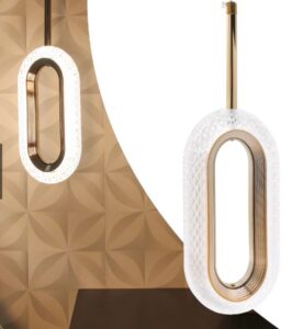 IMAGEM: Pendente dourado oval